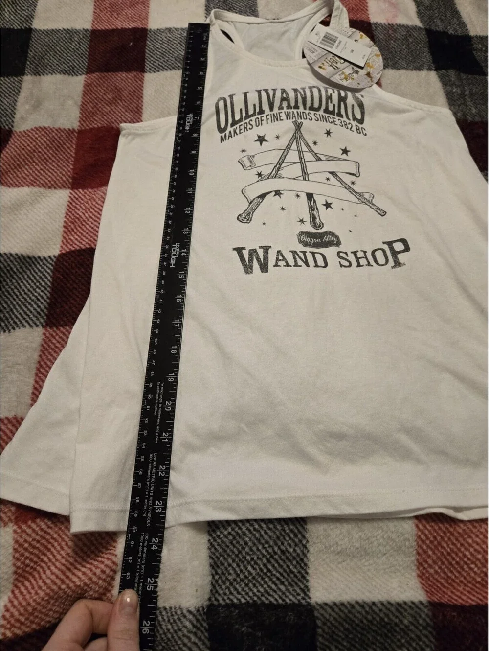 Harry Potter Ollivanders Wand Shop Tank Top White Sz S Wizarding World